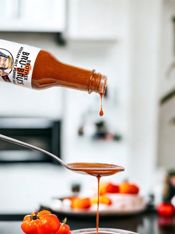 Brother Bru-Brus African Hot Sauce - No Sodium, Salt Free, Sugar Free, Gluten Free, Vegan - Habanero, Seasoning & Spice - 5 oz (