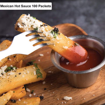 Valentina Mexican Hot Sauce Picante Salsa Seasoning Salt Spice Mix Made From Chili Peppers Perfect For Chips Fast Foods Lunch Snacks Or More 100 Packets Of 0.3 Oz. (8 Grams)