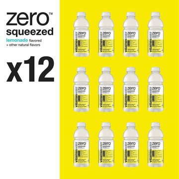 Vitaminwater Zero Sugar Squeezed, Electrolyte Enhanced Water W/Vitamins, Lemonade Drinks, 20 Fl Oz, 12 Pack