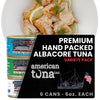 American Tuna Albacore Tuna Variety Pack - 6 Cans (2x6oz Garlic, 2x6oz Jalapeno, 2x5oz Smoked) - Dolphin Safe,