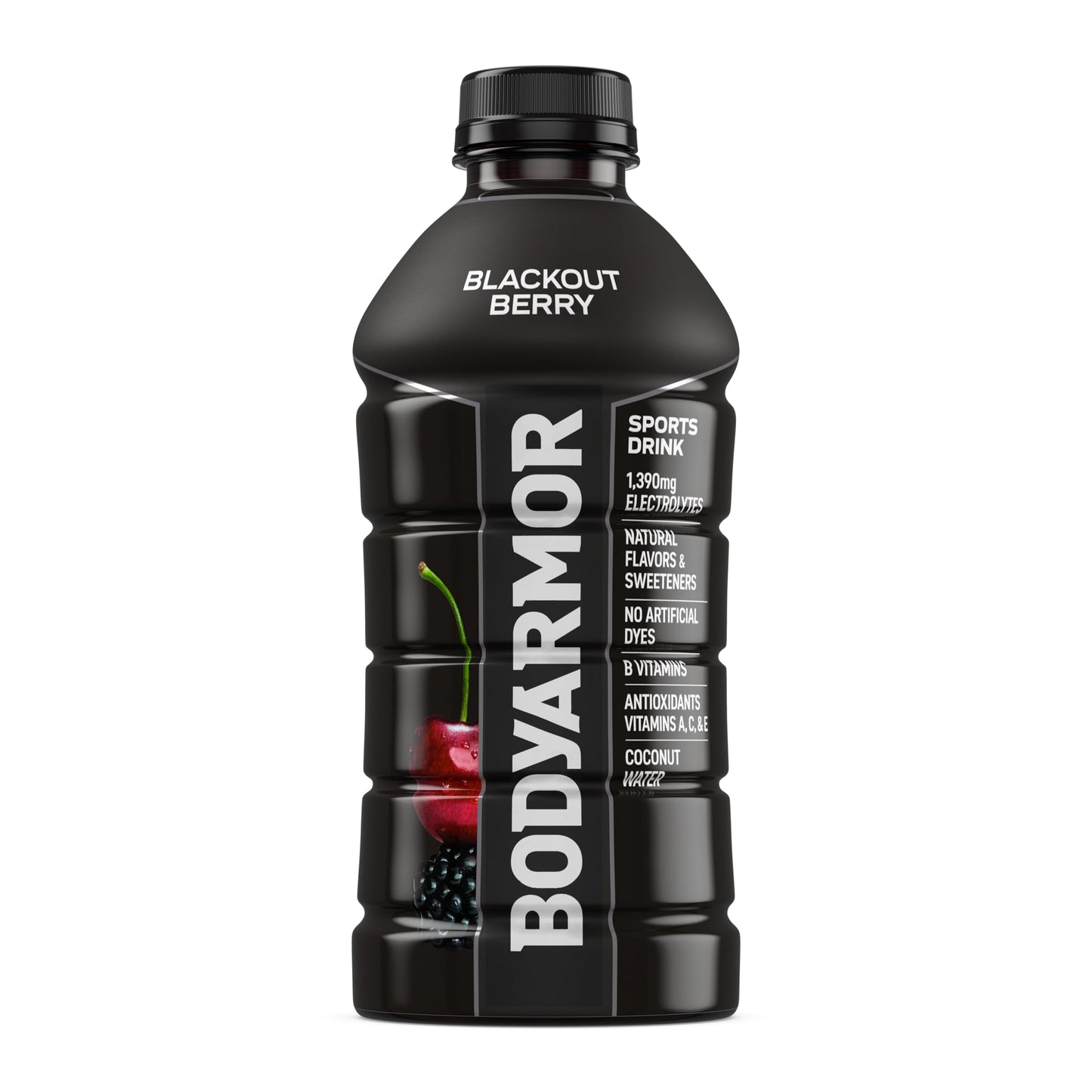 BODYprotective covering Sports Drink Blackout Berry Electrolyte Drink Hydration 28 Fl Oz Bottles (15 Pack) Flavored Coconut Water with B Vitamins & Antioxidants