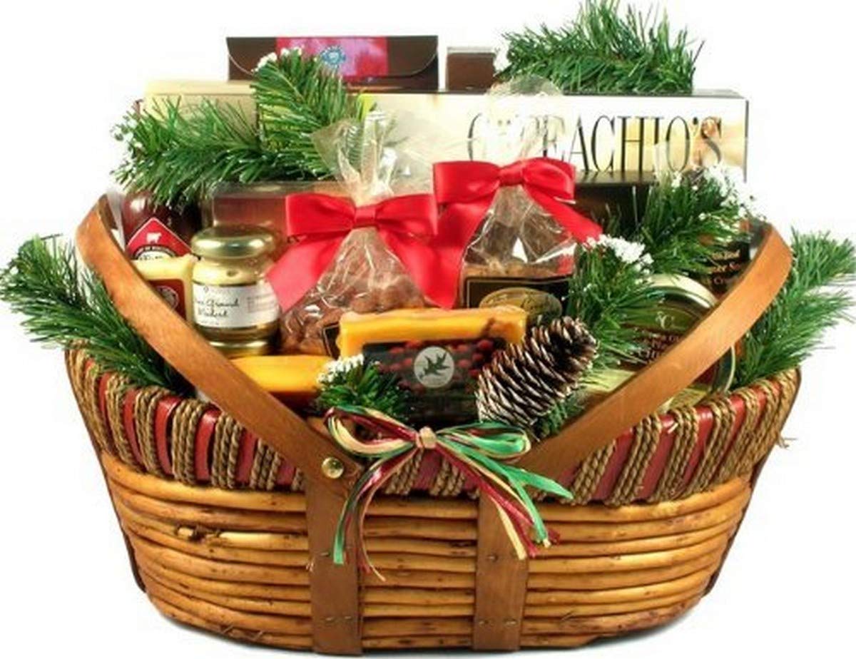 Gift Basket Village - Meat And Cheese Basket, Charcuterie Food, Sausage, Summer Sausage, And Cheese Selection For Christmas - Large, 10 Pounds - Gourmet Cheese, Meat, Cheese And More - Pack Of 1