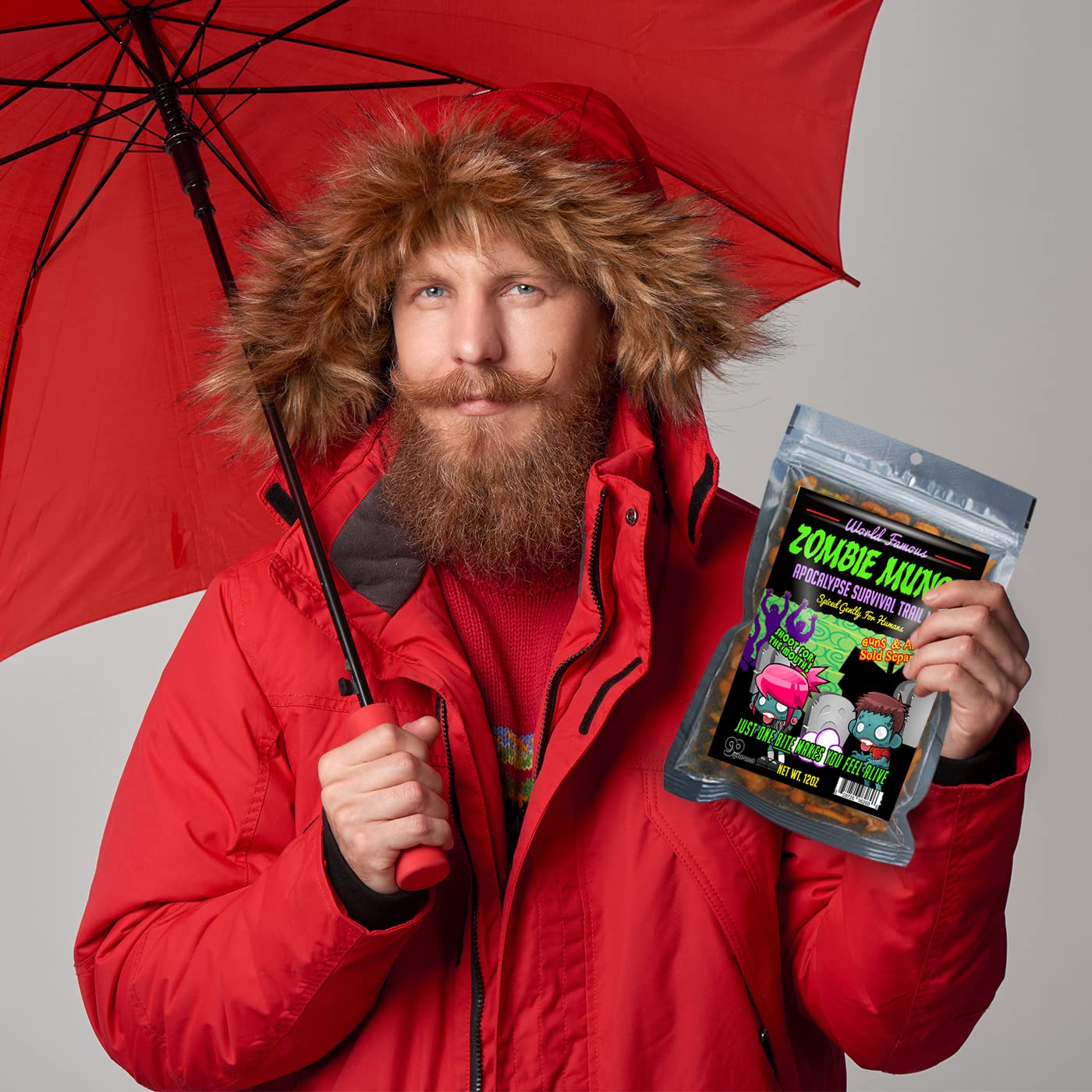 Zombie Munch Apocalypse Survival Trail Mix - Healthy Survivalist Gift Funny Trail Mix Gift Bag Resealable Funny Healthy Gifts Zo