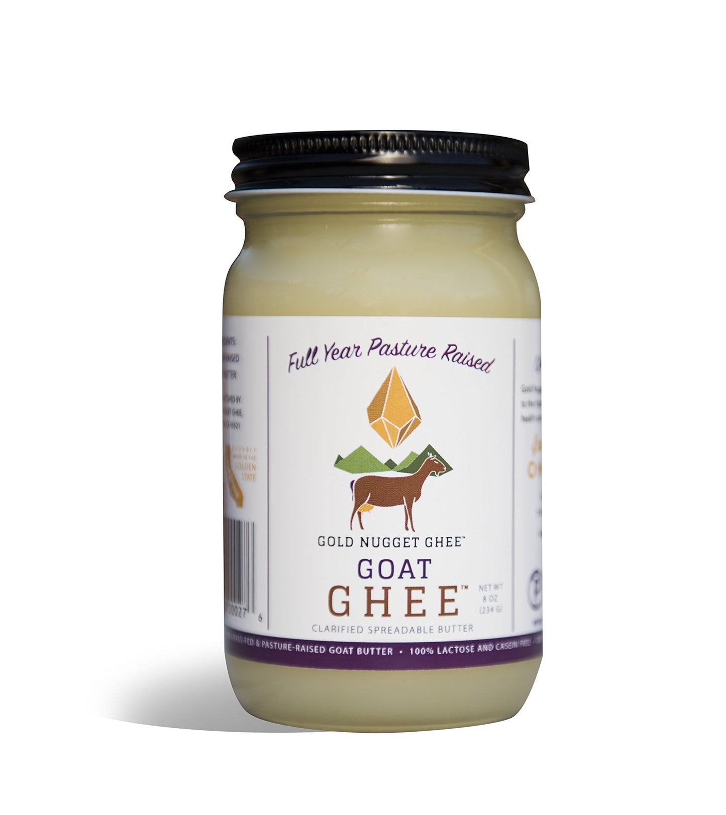 Gold Nugget Ghee A2/A2 Ghee, Grass-Fed, Pasture-Raised, Keto & Paleo, 8 Ounce