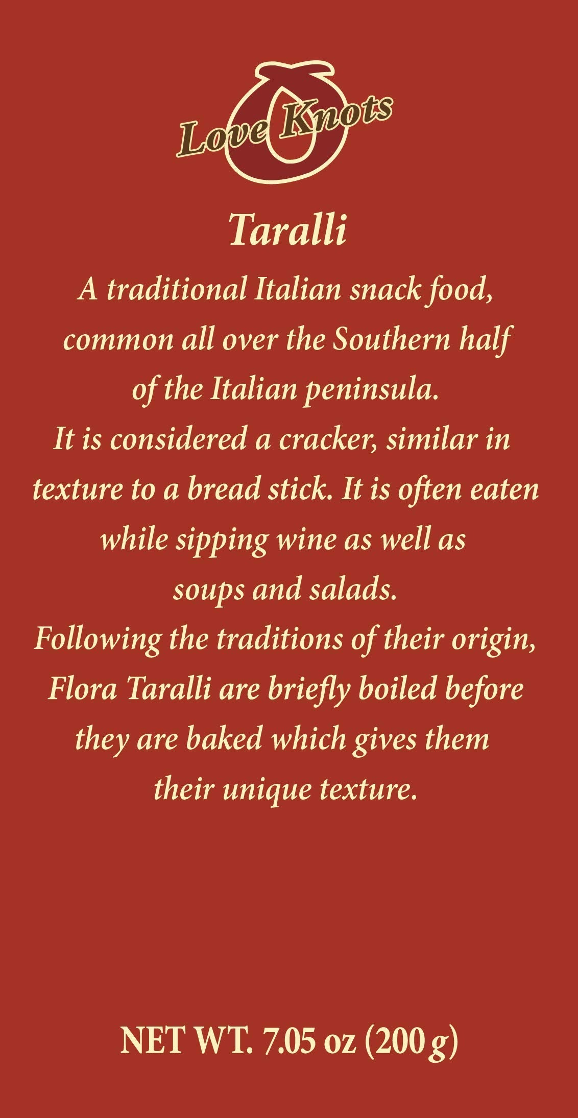 Flora Imported Taralli (Black Pepper)