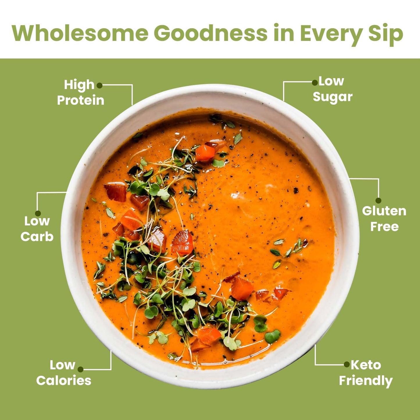 Nutriwise - Cream Of Broccoli Soup | 7/Box | Healthy Nutritious Diet Soup | High Protein, Low Cal, Low Fat, Low Sugar, Low Calor