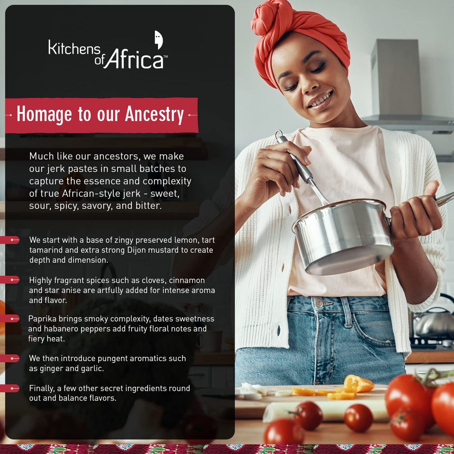 Kitchens Of Africa Jerk Paste Marinade With Preserved Lemon, Dates, Tamarind, Dijon Mustard And Highly Aromatic Spices - Tastes