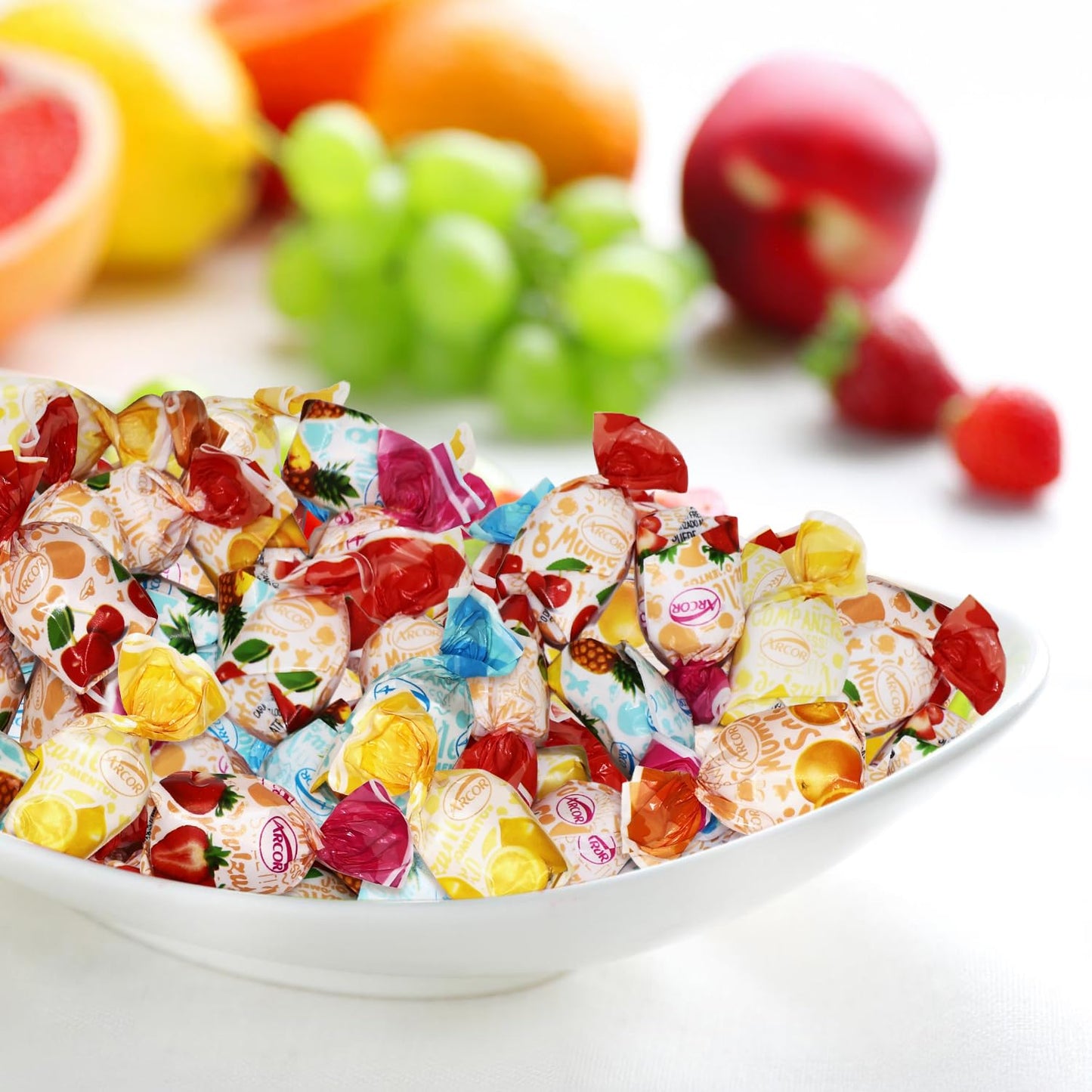 Taboom Bulk Fruit Filled Hard Candy - Assorted Fruity Candies, 2 Pound, Approx 120 Pieces, Individually Wrapped