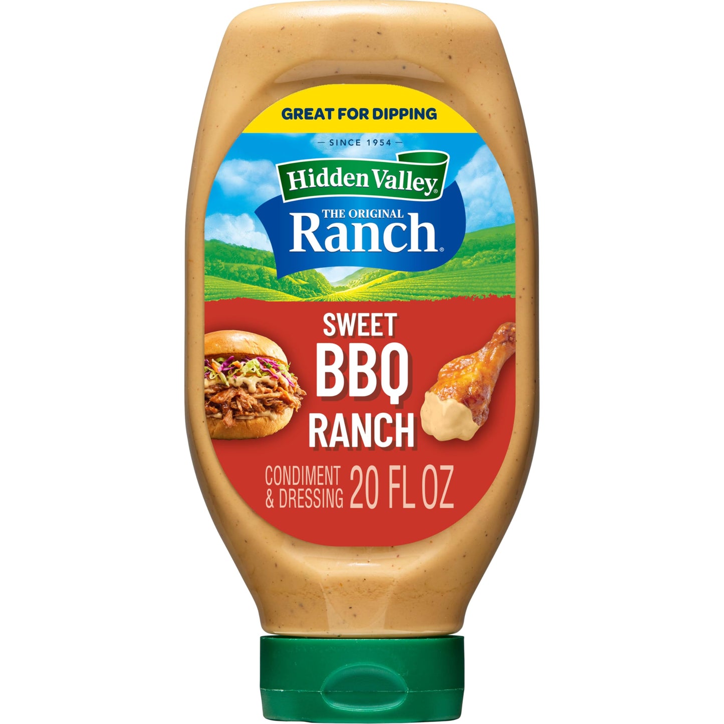 Hidden Valley Sweet BBQ Ranch Condiment and Dressing, Easy Squeeze Bottle, 20 Fluid Ounces (Package May Vary)