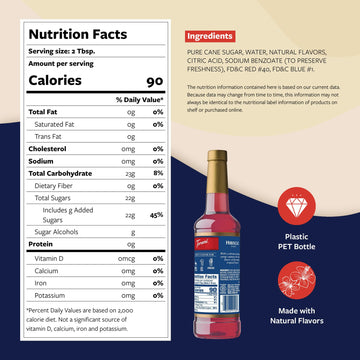 Torani Hibiscus Syrup For Drinks, Flavoring For Iced Tea, Lemonade, Sodas, And Cocktails, Pump Included, 25.4 Oz