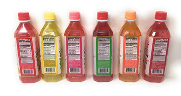 Okf Aloe Vera Drink In 16.9 Ounce Bottles (6 Flavor Variety Pack With Fruit Punch, 12 Pack)