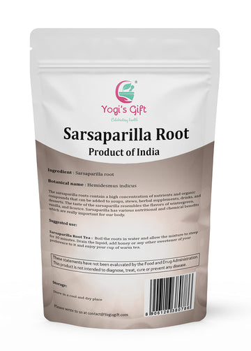 Sarsaparilla Root Whole 1 Lb | Indian Sarsaparilla | Hemidesmus Indicus | By Yogi'S Gift