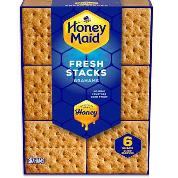 Honey Maid Honey Graham Crackers, Fresh Stacks Graham Bulk Snacks 1 Box Of 6 Stacks