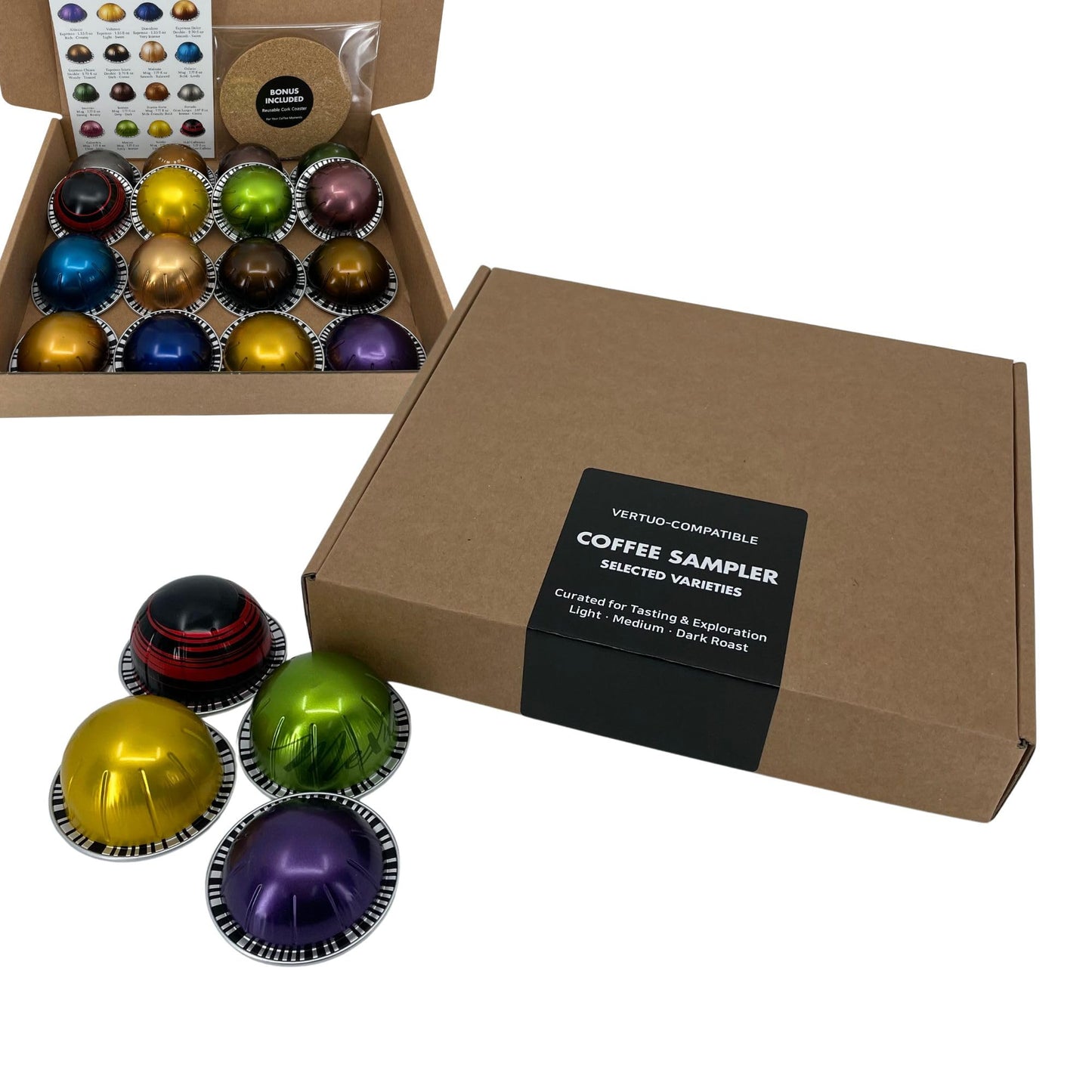 Discovery Coffee Sampler 16/32 Variety Pack | Assorted Coffee Pods With Flavor Guide | Coffee Gift Set (16 Variety)