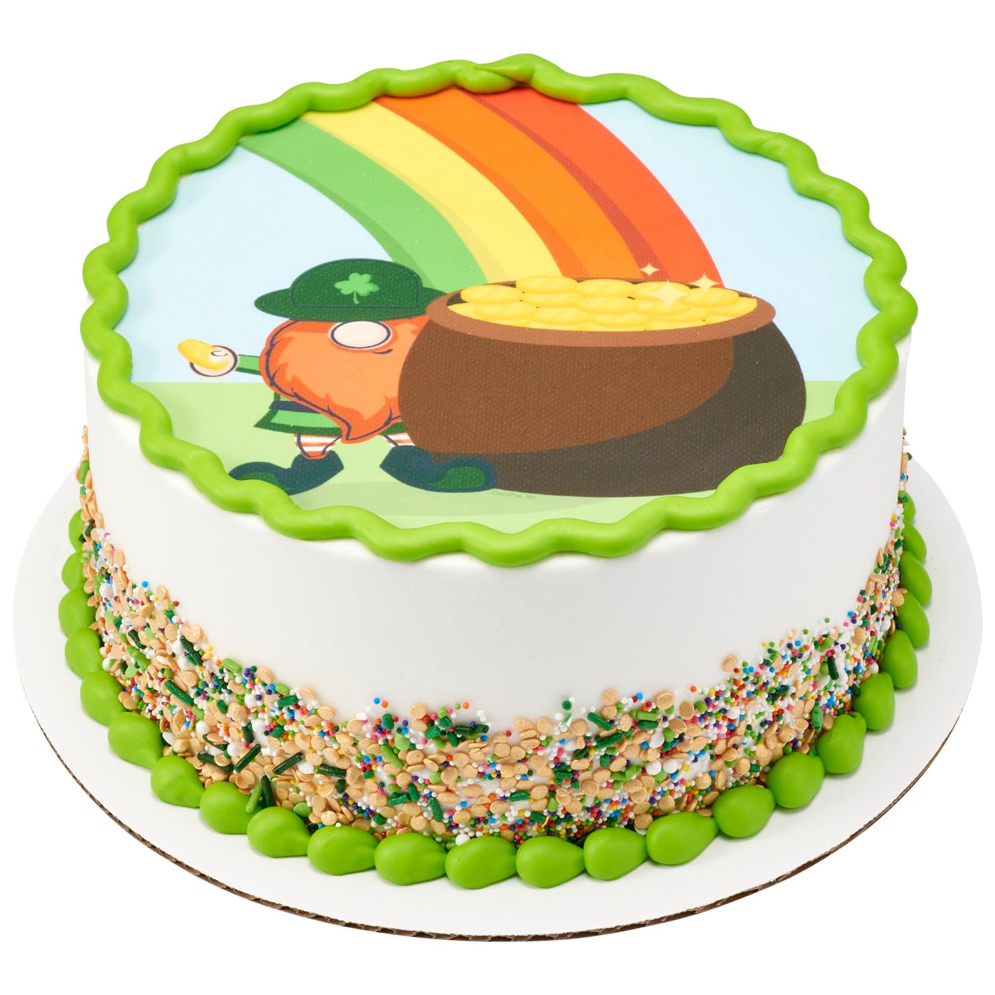 Decopac St. Patrick'S Day Fusion Mix Sprinkles, 26Oz, Green, White Candy Sprinkles In Handheld Container, Edible Decorations For Celebration Cakes, Cupcakes, Cookies And Donuts