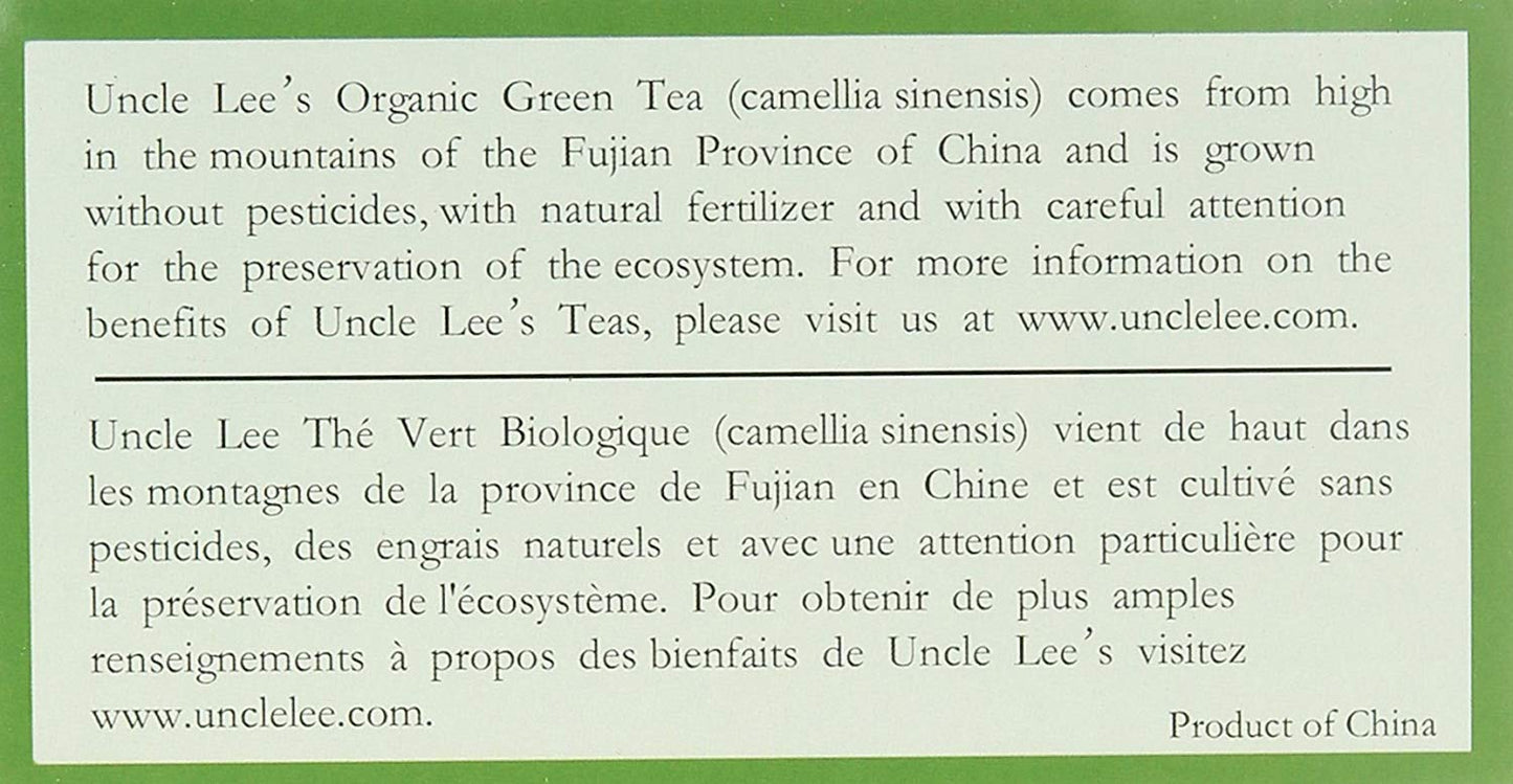 Uncle Lee'S Legends Of China Organic Green Tea - 100 Tea Bags