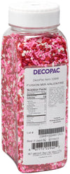 Decopac Valentine Fusion Mix Candy Sprinkles, 26Oz, Fancy Sprinkles In Handheld Container, Edible Sprinkles For Celebration Cakes, Cupcakes, Cookies And Donuts