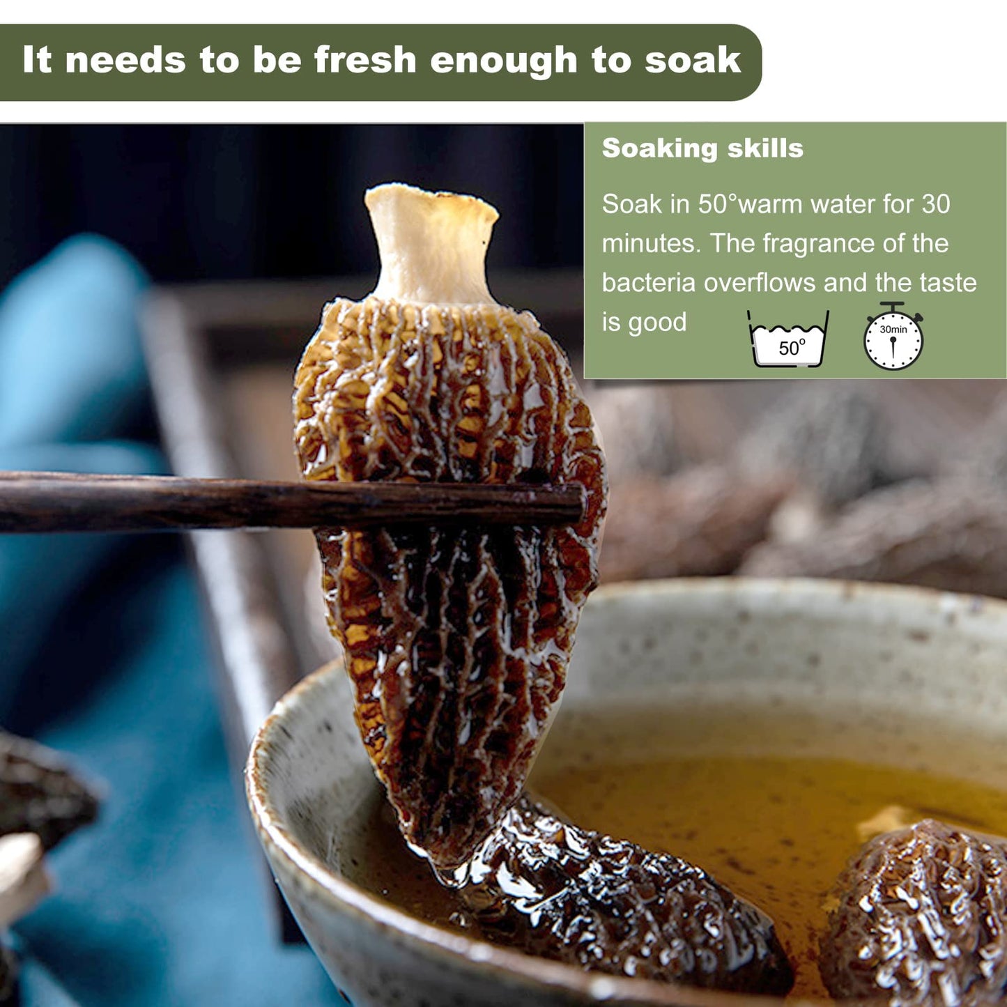 Kasvan Wild Dried Morel Mushrooms - Morchella Conica 1 Ounce With Tender And Delicious Meat, Dry Morel Mushrooms That Are Rich I