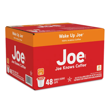 Joe Knows Coffee Single Serve Pods, Wake Up Joe, 48 Count, Compatible with Most Machines