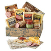 Harry & David Grand Meat and Cheese Gift Box - 10 Piece Set, Charcuterie Platter with 4 Cheeses, 4 Sausages, Crackers, Relish & Honey Mustard