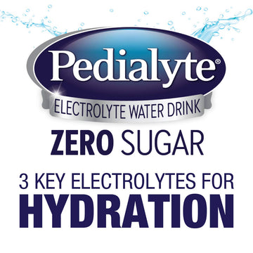 Pedialyte Electrolyte Water With Zero Sugar, Hydration With 3 Key Electrolytes & Zinc For Immune Support, Berry Frost, 33.8 Fl O