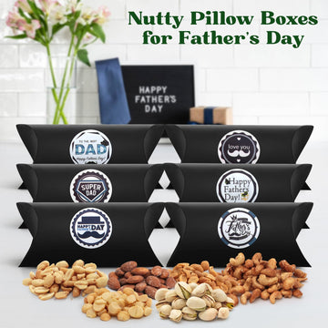 Simple Orchards Fathers Day Nut Gift Baskets - 6 Pillow Boxes of Fresh Nuts, Perfectly Packaged for Dad Celebrations
