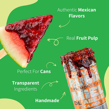 Chilemoy Rim Dip Chamoy - Handcrafted Rim Paste for Cocktails, Seltzer, Michelada - 8oz Watermelon
