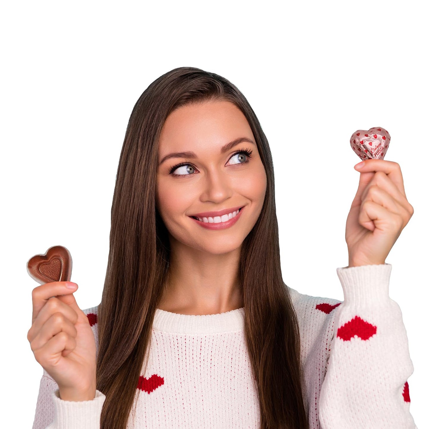 Fruidles Valentine s Milk Fudge Chocolate Hearts, Milk Creamy Chocolaty Hearts, Holiday Treats, Individually Wrapped Foils, Kos
