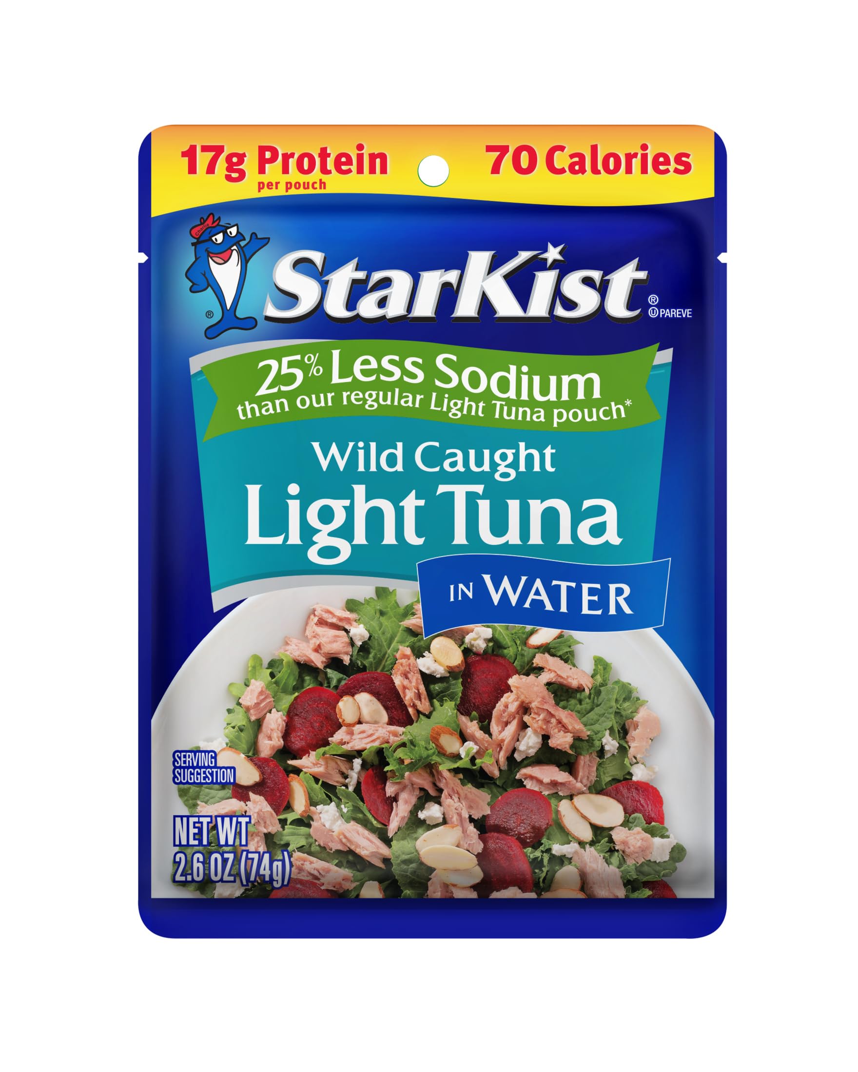 Starkist Reduced Sodium Chunk Light Tuna In Water - 2.6 Oz. Pouch