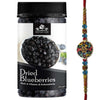 NATURE YARD Blueberry dry fruit With Rakhi Gift For Brother - 250gm + 1 Rakhi - Designer Multi Color Coin Rakhi Gifting Set