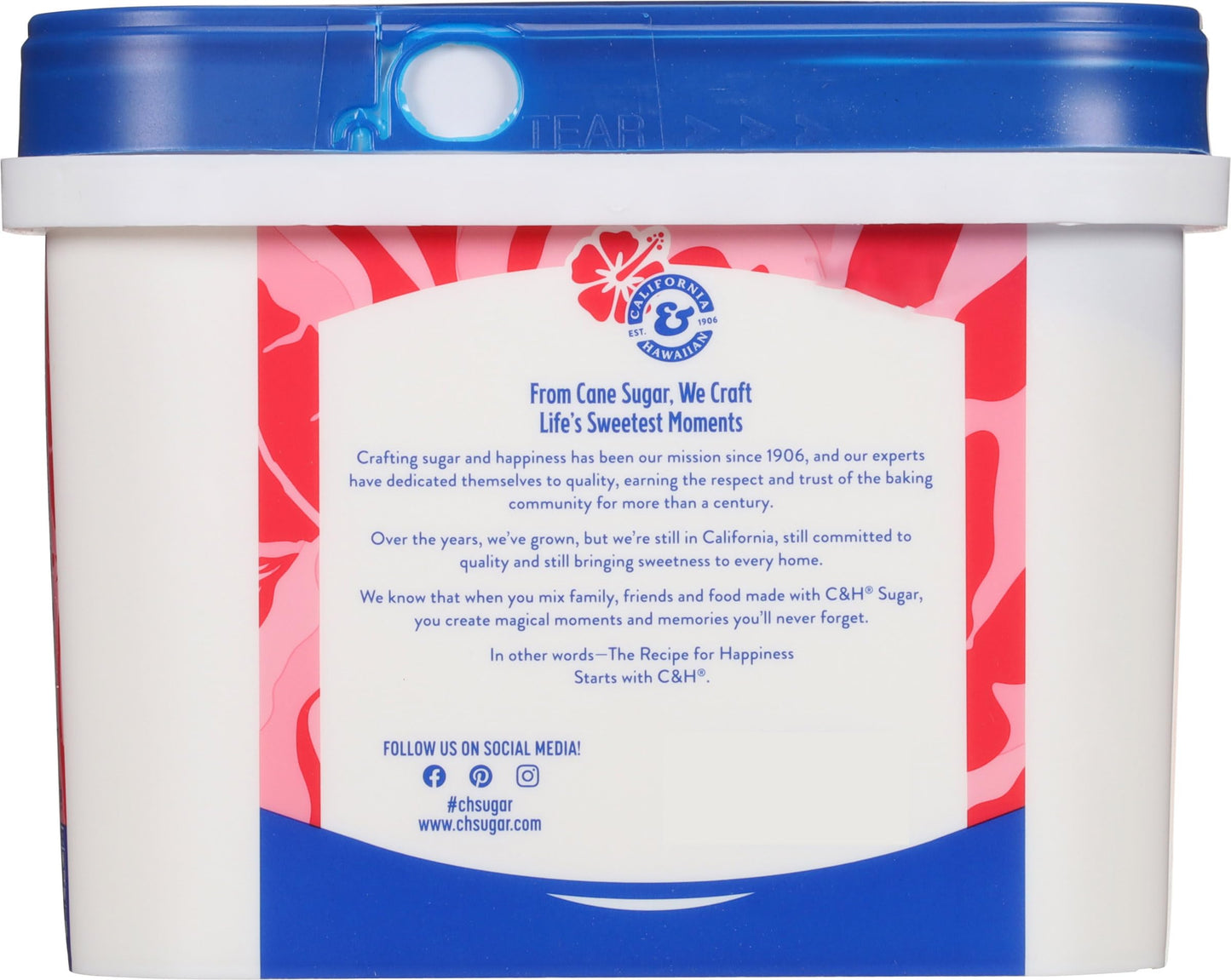 C&H Granulated Sugar 3.5 lb Easy-Baking Tub (Pack of 2) - Ideal for Family Baking Desserts and Everyday Sweetening - Includes Bonus Recipe Card