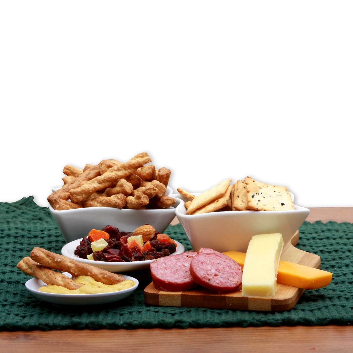 Gourmet Gift - Classic Selection Deluxe Meats & Cheese Gift Basket - Charcuterie Meats And Cheeses