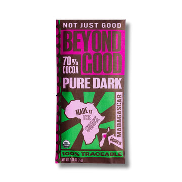 Beyond Good Organic 70% Madagascar Dark Chocolate Bar 2.64 Ounce