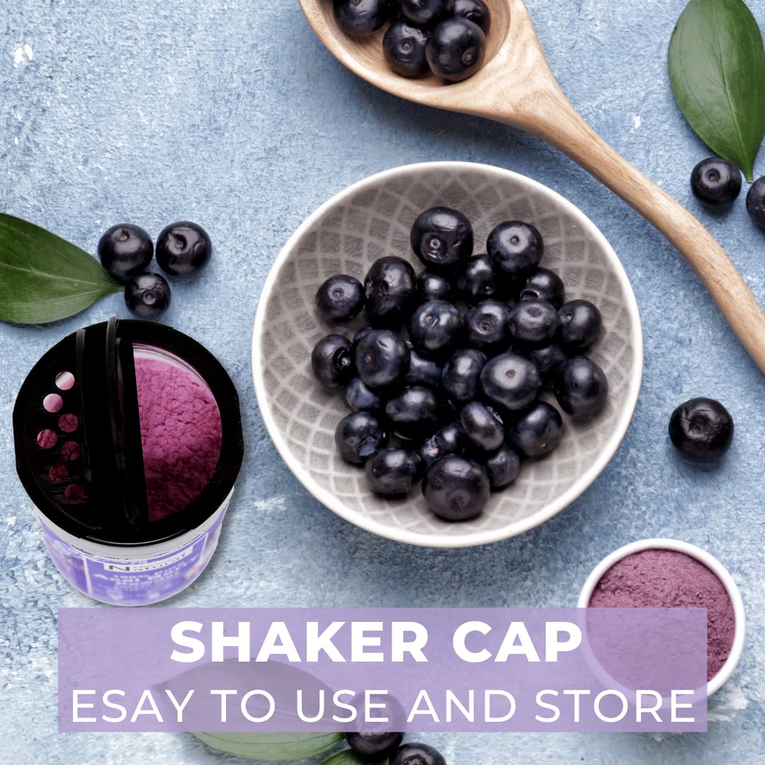 Npg Freeze Dried Acai Berry Juice Powder 7 Ounces, Superfood Acai Berries Purple Powder For Drinks And Food Coloring, Non-Gmo, N