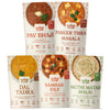 The Cumin Club Variety Pack | 5 Authentic Indian Meals | Ready in 5 Minutes, Just Add Water | All-Natural, No Preservatives | Ve