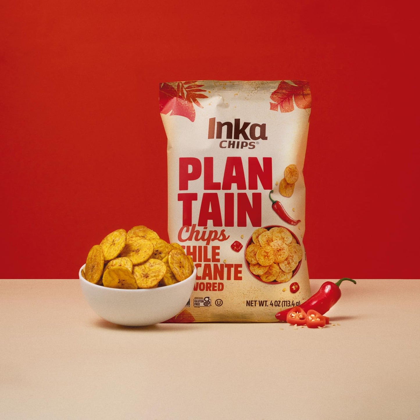 Inka Crops Chili Picante Plantain Chips, 4 Ounce (Pack of 1)