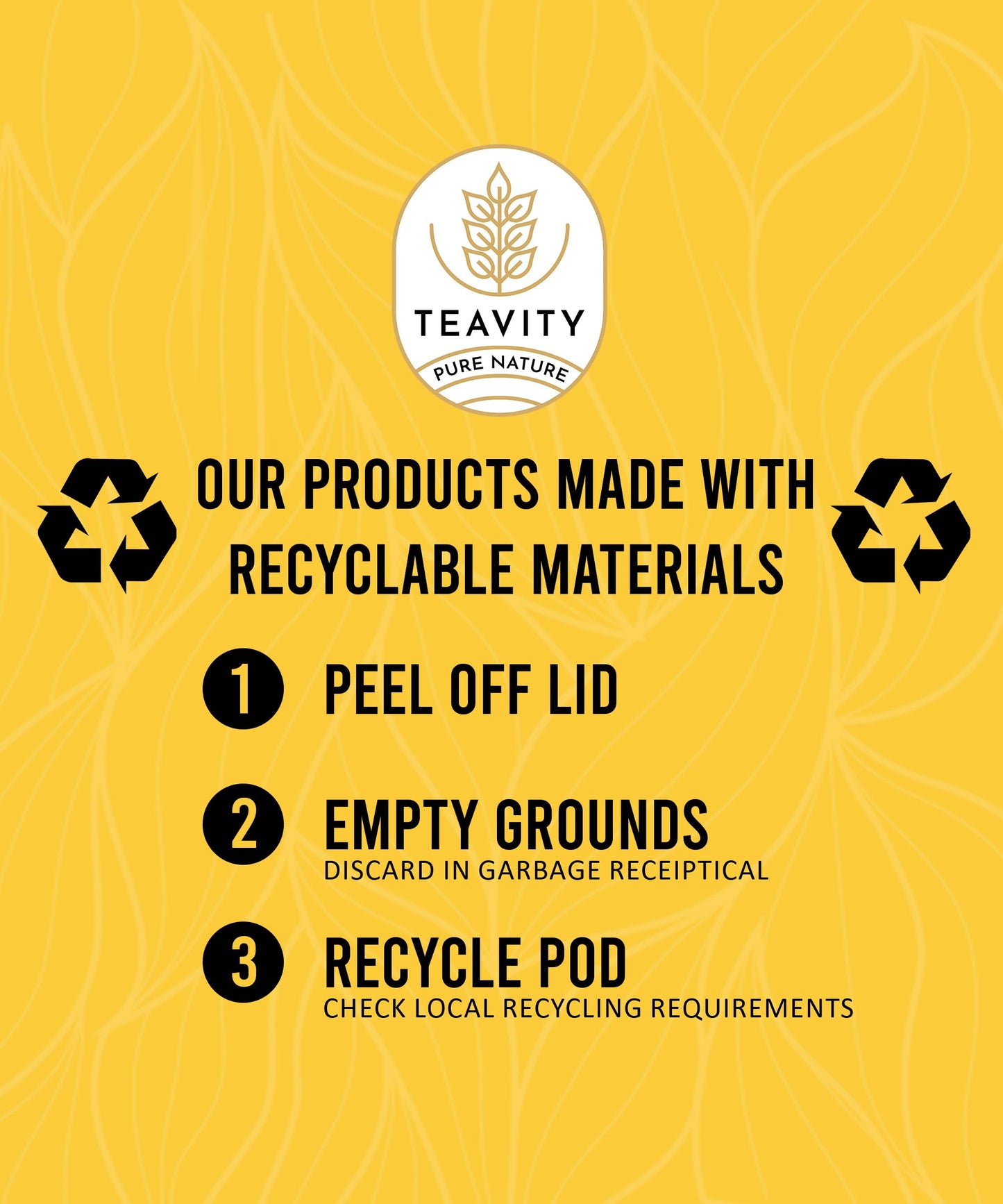 Teavity Organic Yerba Mate Tea Pods for Keurig - Green, Unsmoked - 24 Count