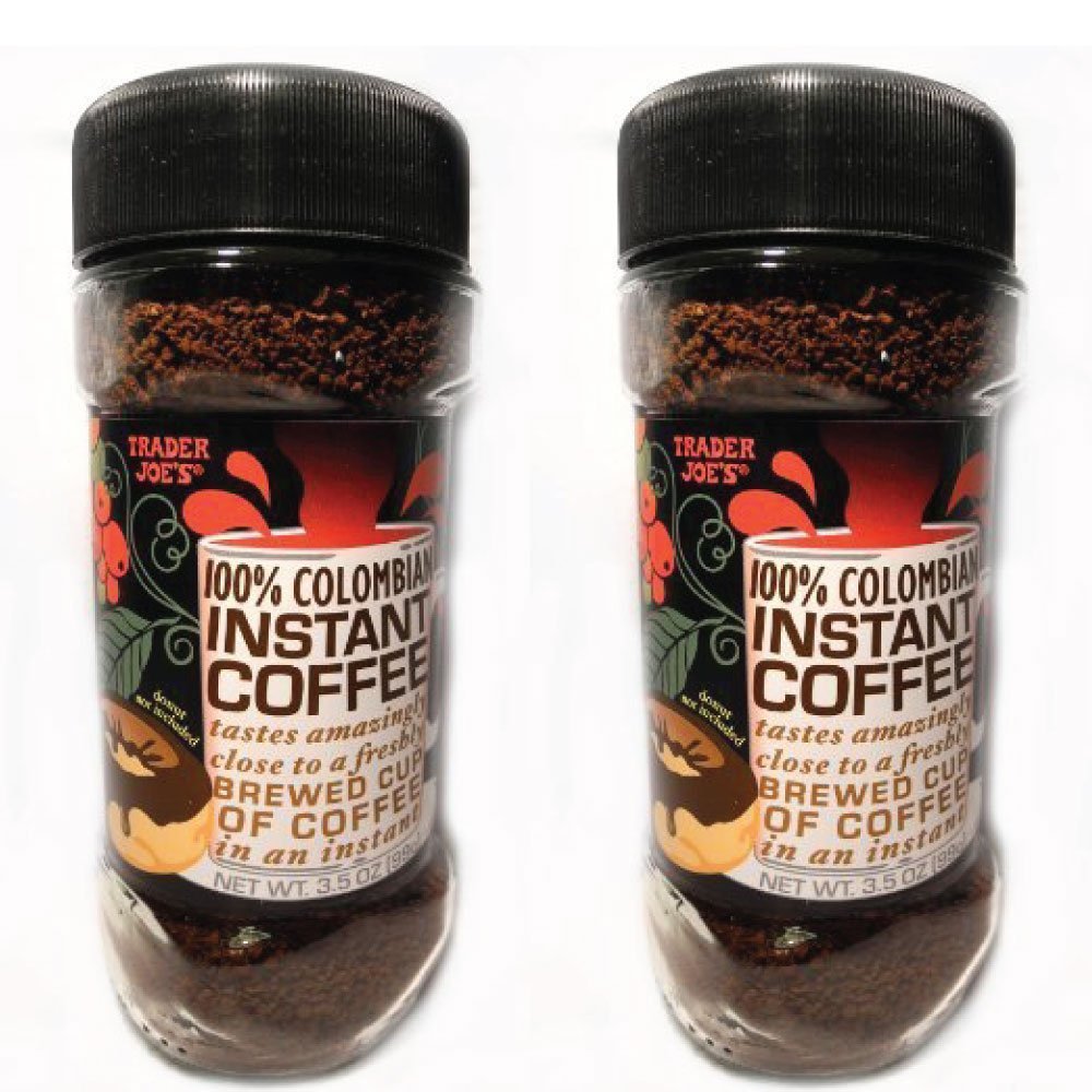 Trader Joes 100% Colombian Instant Coffee, 3.5 oz, Pack of 2