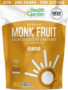 Health Garden Monk Fruit Sweetener, Classic - Non GMO - Gluten Free - Sugar Substitute - Kosher - Keto Friendly (2.5 Pounds (1 P
