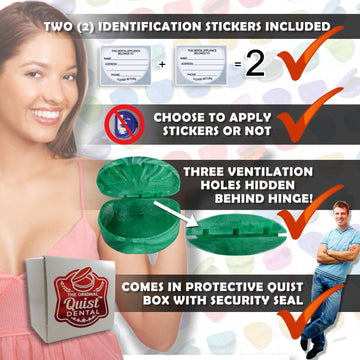 Quist (Tm) Orthodontic Retainer Case (Orange)