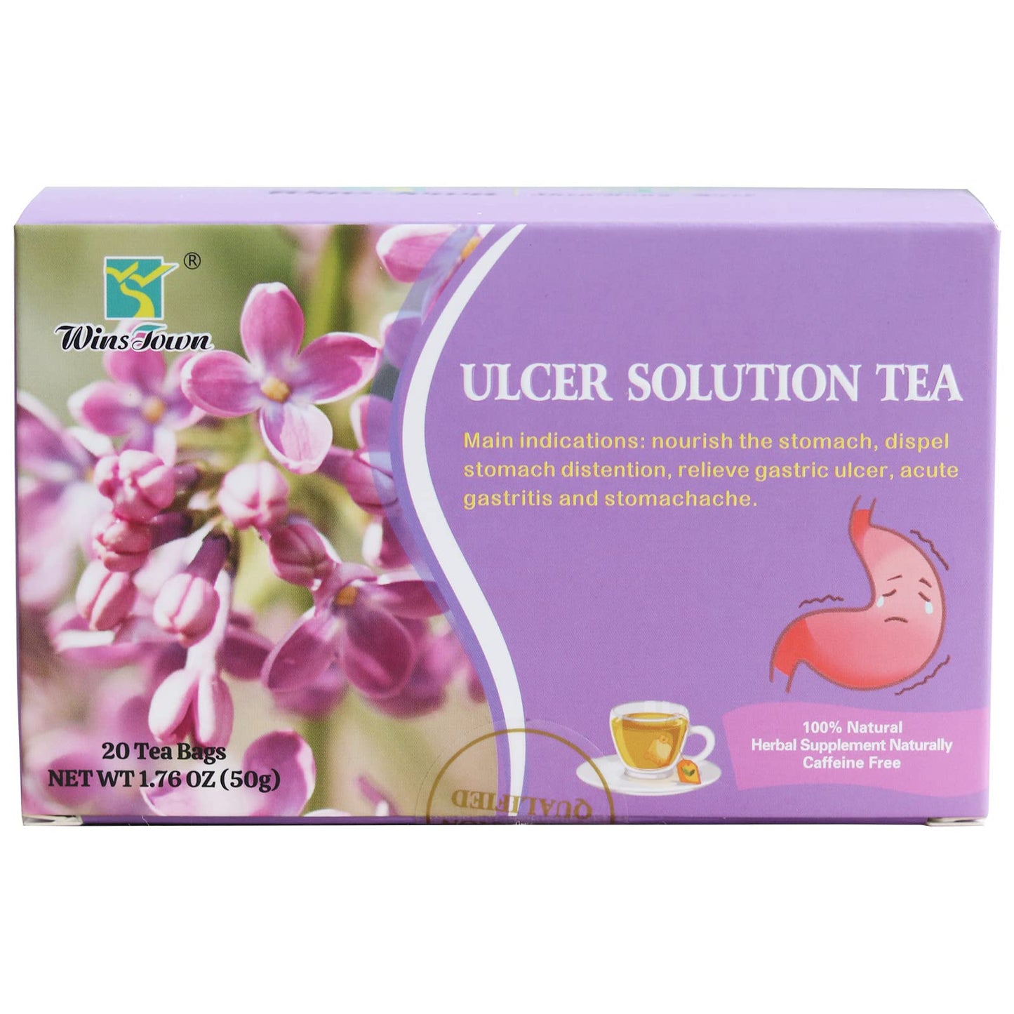 Wins Town Ulcer Solution Tea Regulate Gastritis Stomachache And Various Stomach Discomfort 20 Teabags