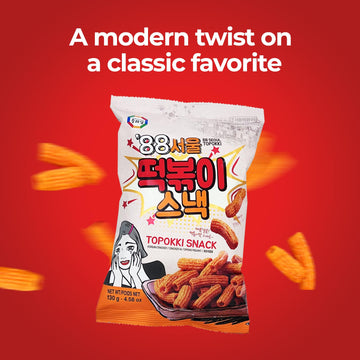 Surasang Tteokbokki Flavored Crispy Chips, Korean Sweet And Spicy Snack, 4.58 Oz