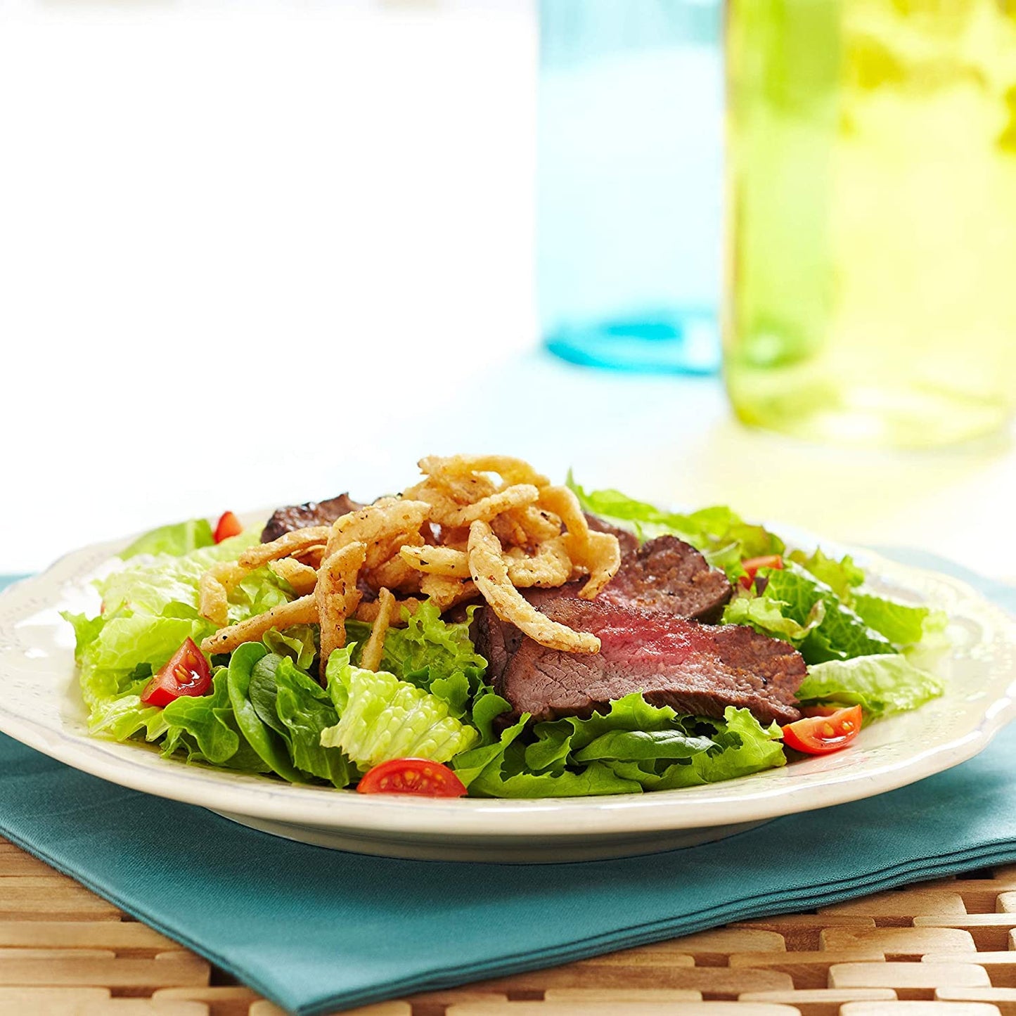 Fresh Gourmet Garlic Pepper Crispy Onions | Low Carb | Crunchy Snack And Salad Topper | 3.5 Ounce (Pack Of 6)