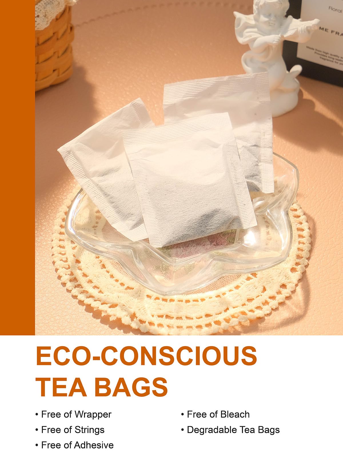 Teelux English Breakfast Black Tea, Smooth & Full-Bodied Taste, Floral & Fruity Aroma, Caffeinated, Hot & Iced Tea, 100 Count