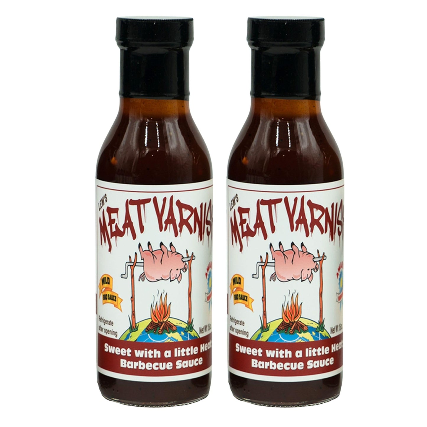 Lems Meat Varnish BBQ Sauce – Gluten Free, 15 oz Bottle, Mild, Perfect for Ribs, Chicken, Pork, Grilling and Smoking