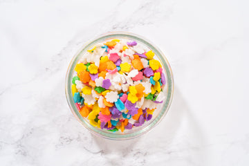 Bakerpan Spring Sprinkles For Cake Decorating - Flower Sprinkles Edible 4 Ounces - Edible Confetti Sprinkles For Cupcakes, Ice Cream, Cookies, Cakes (Made In Usa)