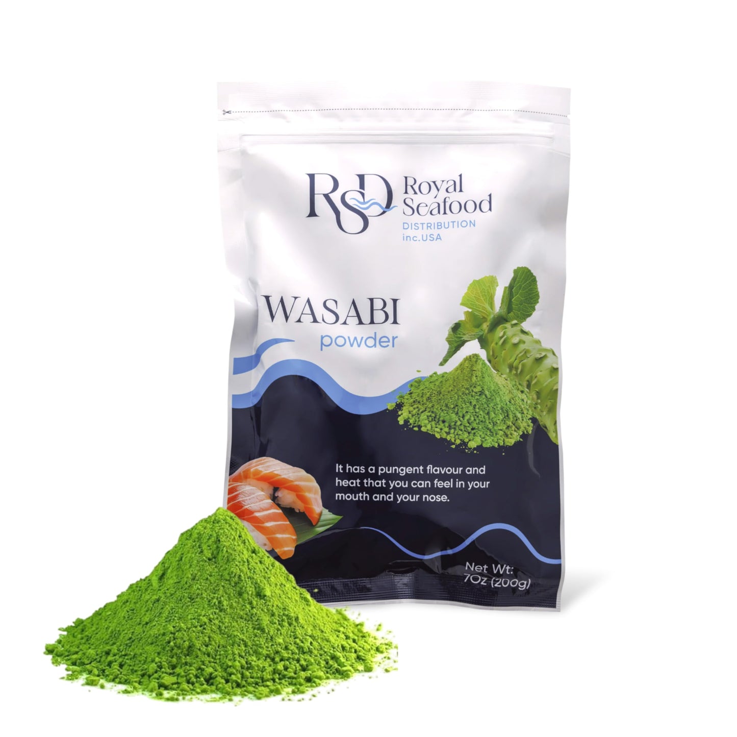 Rsd - Top-Grade Wasabi Powder 200G (7 Oz) - Real Japanese Horseradish Root Powder For Sushi Sashimi & Dipping - Hot Wasabi Powder Organic Gluten-Free Japanese Seasoning