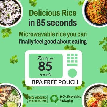 Eat Regal Thai Jasmine Rice - Microwavable, 100% Authentic Thai Rice | 85 Seconds | No Preservatives, Bpa-Free | Delicious, Non-