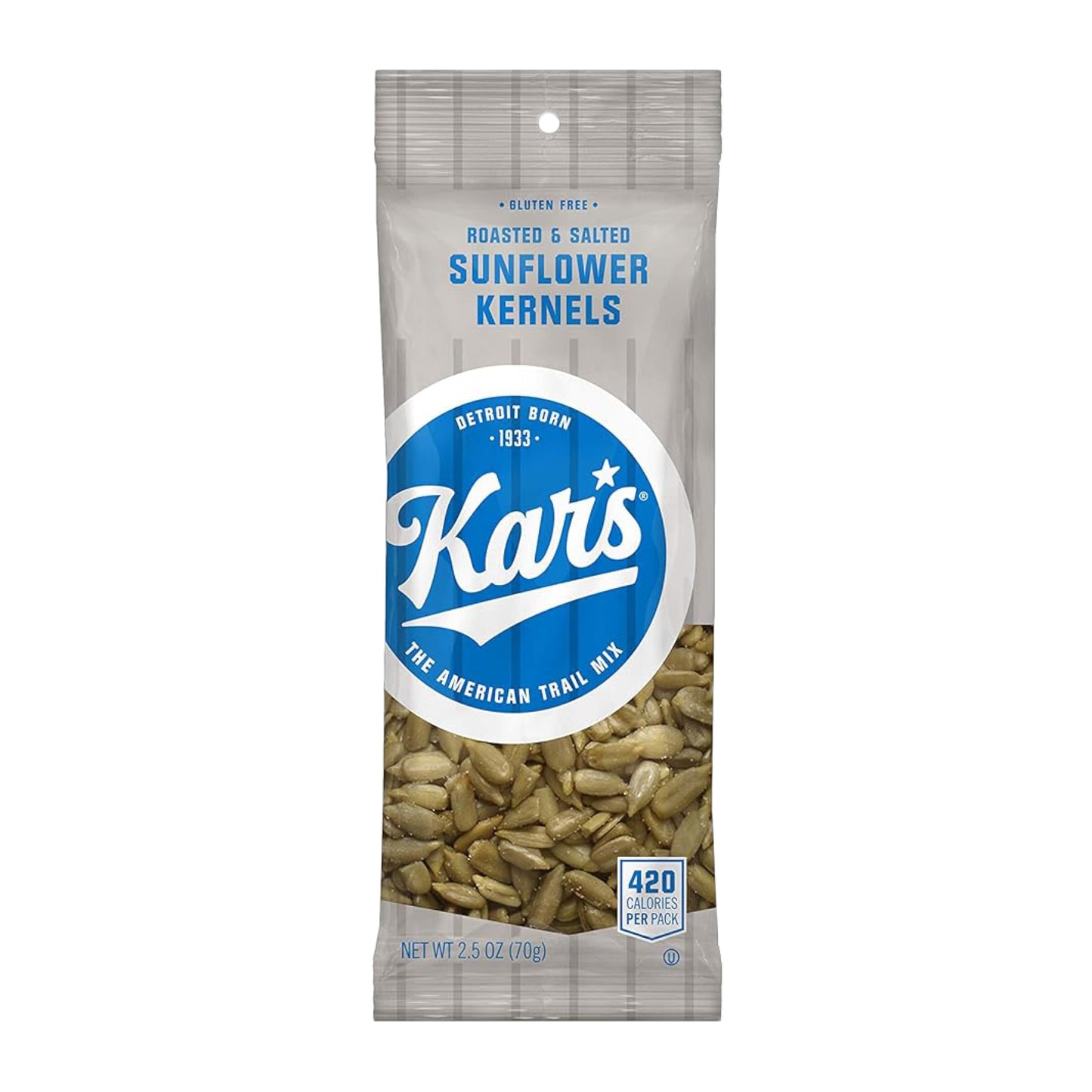 Kars Nuts Roasted & Salted Sunflower Kernels, 2.5 Oz Individual Snack Packs - Bulk Pack Of 36, Gluten-Free Snacks