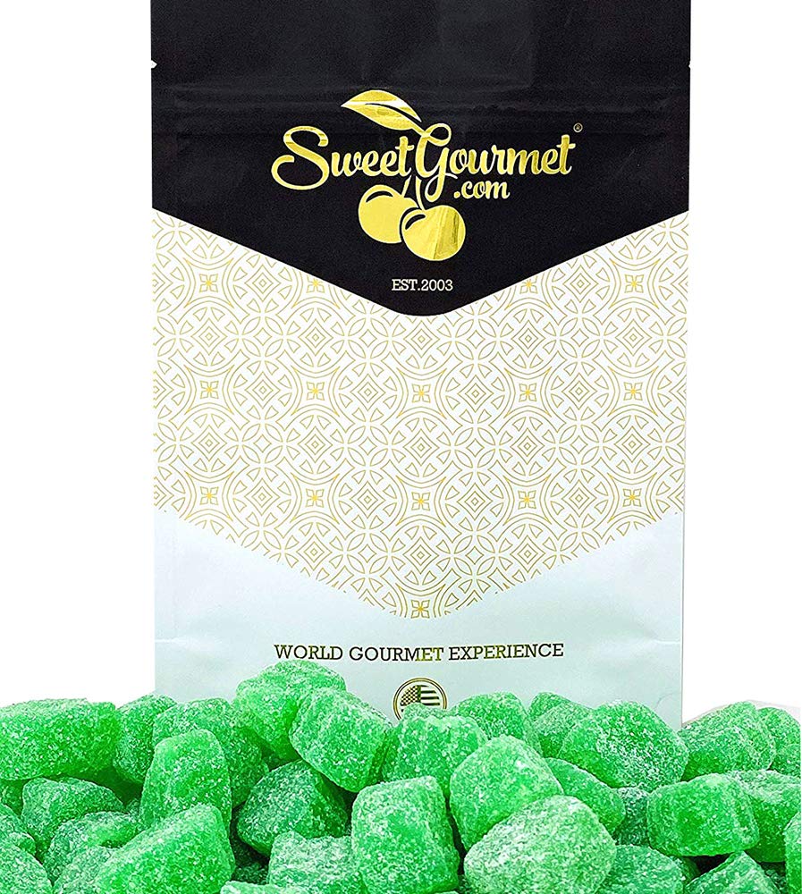 Sweetgourmet Jelly Spearmint Leaves Slices Candy | 1 Pound